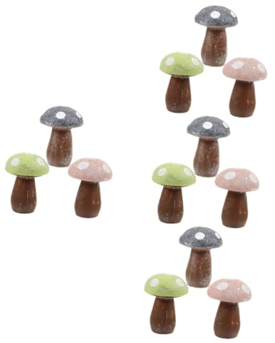 POPETPOP 12 Pièces Ornement De Champignon Statue Décor De Champignons Figurines De Champignons Ornements De Champignons Modèle Champignon Décoration De Champignons Petit Champignon Résine