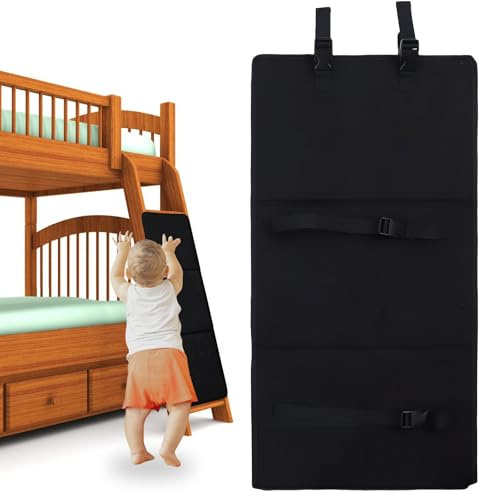 WIYETY 78 x 38 x 1,5 cm, copertura per letto a castello: scaletta pieghevole a castello, imbottitura regolabile con fibbie regolabili per letto a soppalco, protezione regolabile con fibbie sicure