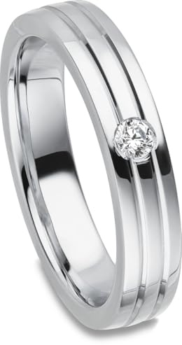 Kolibri Rings Damenring Zirkonia Stein Sterling Silber 925 Ring Ehering Verlobungsring Partnerring Freundschaftsring - Inkl. Gravur und Etui