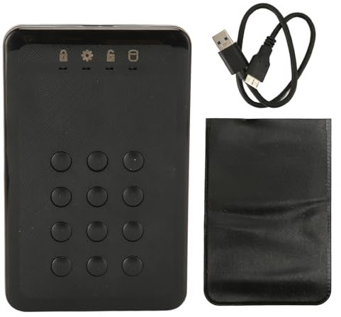 Ausla Boîtier de Disque Dur sécurisé, USB 3.0, Boîtier de Disque Dur SSD , 2,5 Pouces, UASP, Prise en Charge du Mot de Passe à 12 Chiffres, capacité Maximale de 3 to, 8 10 XP, OS