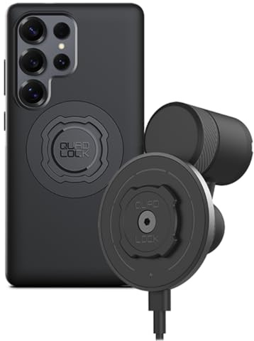 Quad Lock Vent Car Phone Holder Kit with MAG Wireless Charging Head V2 and MAG Phone Case for Galaxy S25 Ultra