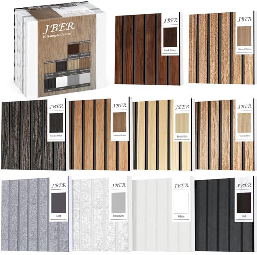 JBER Color Sample Pack, Used for Color Selection and Material Confirmation of the Acoustic Panels, 20×20×1cm, 10 Colors, No Wood