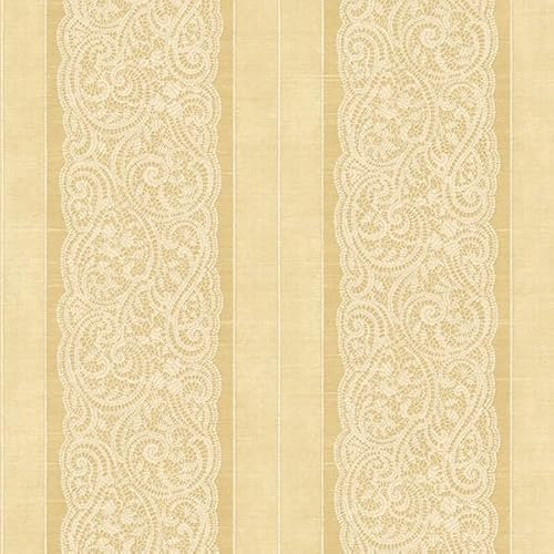 KT·EXCLUSIVE WALL FASHION Papiertapeten | Streifentapeten | 10,05x0,53 m | Mankato (Beige-Gold-Dunkelbeige)