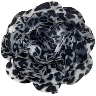 140mm Broche Fleur Léopard En Tissu Grand Pin's Manchette Accessoire Élégant Pour Cheveux Robe De Mariage Soirée Ou Banquet Classique Bijou Main Pour Femme Cadeau Chic Femme Romantique