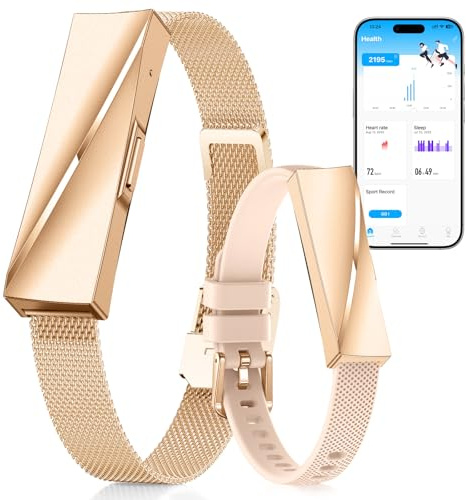 iSo Tech Pulsera Inteligente sin Pantalla, Smartwatch Fitness Tracker con Monitoreo 24/7 de Actividad, Sueño & Frecuencia Cardíaca, Modo Multideporte, Batería 15 Días, Resistente al Agua IP68