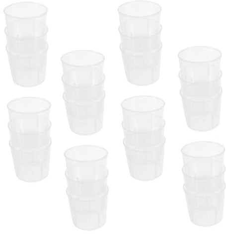 ifundom 100 Piezas Vasos Medidores para Reptiles con Escala Tazas para Alimentación Precisa de Gecko y Serpiente Copas Fáciles de Limpiar para Mascotas Pequeñas