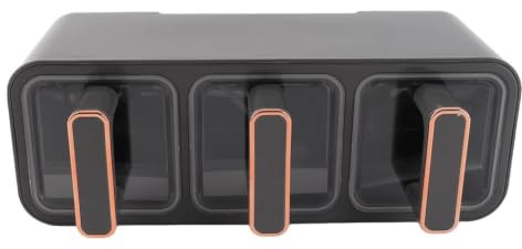 3 Griglie Con Cucchiaio Contenitori per Condimenti, 12,6 X 3,94 X 3,94 Pollici Contenitore Trasparente Assoio, Scatola Portacondimenti, Barattolo per Spezie per Verdure Frutta Contorno Condimento