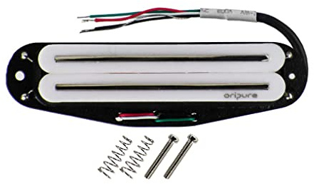 OriPure Hot-Rail-Tonabnehmer Alnico5 Humbucker in Single-Coil-Größe 10-11K Passend für ST SQ TL Elektrische Gitarre Weiß
