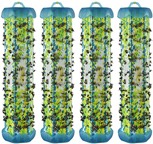 RESCUE! Non-Toxic TrapStik for Flies – Indoor Hanging Fly Trap - 4 Pack
