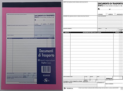 Block Dokumenten-Transport 2 Kopien DDT 50 Module autoricalcanti nummerierte f. to A5 21 x 15