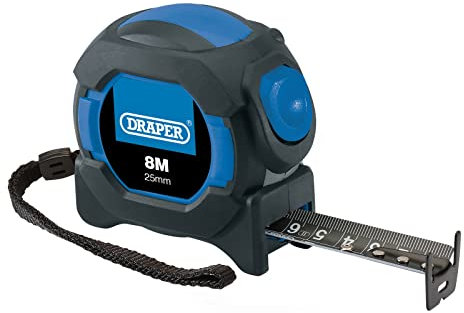 Draper Mètre ruban autobloquant, 8 m, 25 mm, bleu et noir, taille unique 04771