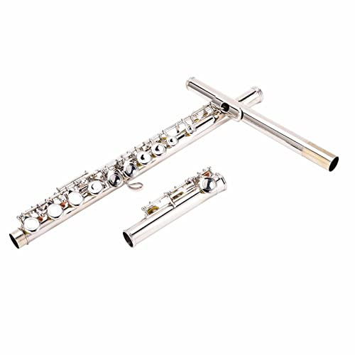 Flûte traversière, 16 trous puissants pénétrants puissants flûtes de ton C avec outils de montage pour les performances symphoniques