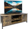 BAKAJI Mobile TV in Legno MDF e Metallo con 2 Ripiani Porta Console Videogiochi DVD Mobiletto Carrello Porta Televisore Design Moderno Industriale (112 x 40 x 50 cm)