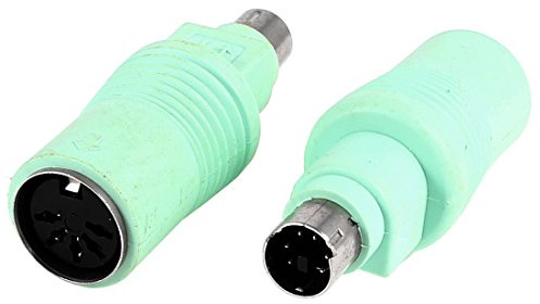 Ruilogod PS / 2 tastiera da 6 pin Mini DIN Maschio a 5 pin Adattatore femmina Din 2 PCS