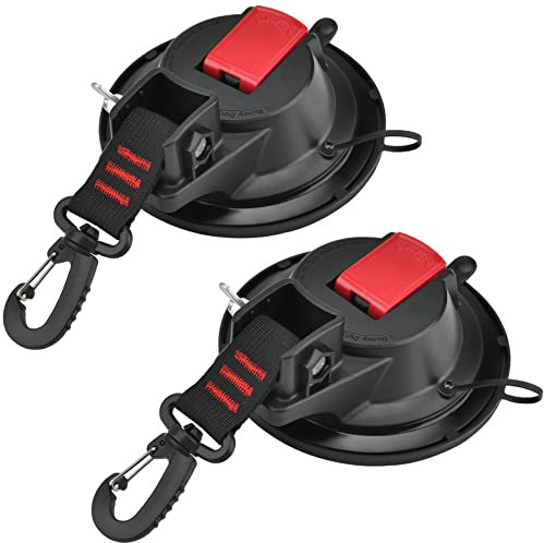 2 Pièces Ancre à Ventouse avec Fixation du Crochet d'Arrimage, Crochets de Fixation en Camping , Crochet de Fixation de Ventouse Auvent pour Tentes Latéral de Voiture Accessoire de Bâche de Camping