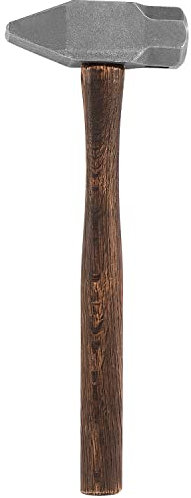 4 lb Blacksmith Hammer Cross Peen Bladesmith Engineer Drilling Hammer Handmade Knife Making Metal Working Forging Farrier Tool with Wooden Handle Steel Head