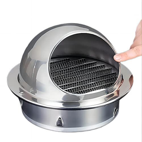 WORDFUN Griglia di Ventilazione in Acciaio Inox, Griglia Del'aria di Scarico, Griglia di Scarico in Metallo, Coperchio di Ventilazione A Sfera, Griglia di Aerazione, più Dimensioni