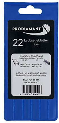 PRODIAMANT Laubsägeblatt 12 Stück 130mm Made in Germany (Holz, Set)