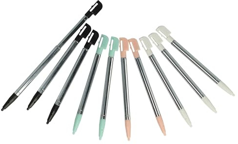 vhbw 10x Eingabestifte kompatibel mit Nintendo 2DS, DSi XL, DS Lite, DSi Spielekonsole - 8,8 cm lang, Ausziehbar