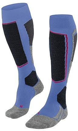 FALKE SK2 Intermediate Vegan W Kh hilo funcional lyocell gruesos cálidos 1 par, Calcetines de esquí Mujer, Azul Blue Note 6545, 35-36