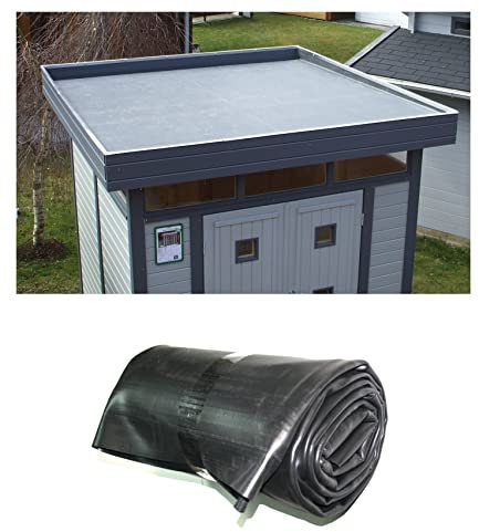 EPDM Dachfolie 1-1,2mm | Rollenbreite 305cm Carport Garage Balkon Gartenhaus Dachbegrünung (305 x 550cm)