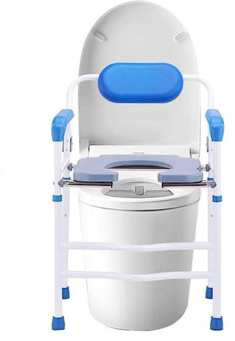 Erhöhter Toilettensitz, Toilettenstuhl Mit Rückenlehne, Höhenverstellbar, Toilettenstuhl Und Sicherheitsrahmen For Die Meisten Toiletten, Badezimmer-Hilfsrahmen For Ältere Menschen, Behinderte Toilett