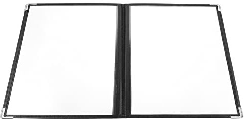 ULTECHNOVO 1pièce Couverture De Menu Transparent Pvc Housse De Étanche Pour Binder De Restaurant Pour Cafés Bars Et Événements Professionnels De Pages Faces