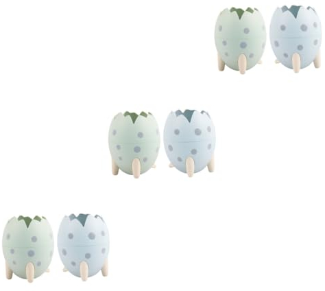 TEHAUX 6pcs Cute Pencil Holder for Desk Dinosaur Eggs Stationery Organizer Pen Holder Stationery Box Fade-resistant
