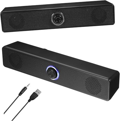 Angoily Barre pour Pc Et TV Petite Barre Caisson De Basses pour Ordinateur Et Tablette