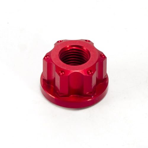 Premium M9 Radmuttern für Fahrräder, rutschfest, Stahlmaterial (rot)