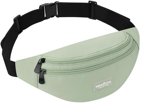 MOCOCITO Bauchtasche Gürteltasche für Damen und Herren, Hüfttasche, Brusttasche Groß Handytasche 120CM/135CM Gurt Verstellbarer für Outdoor Sport Camping Wandern Fahrrad Geschenke für Frauen Männe