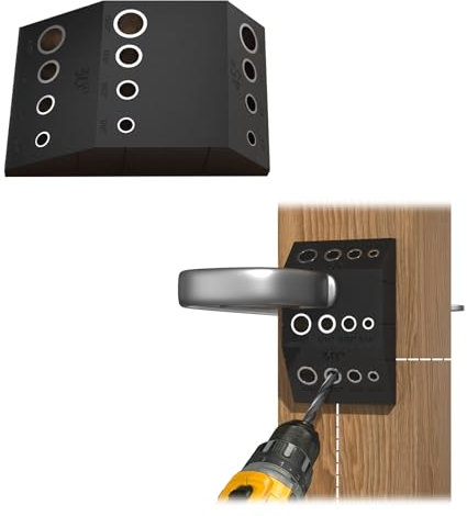 Hopumtan Multi Angle Drill Guide Jig Drilling Template 30 45 90 Degree Horizontal Angle Hole 4 Sizes Fit for Wood Post Lag Screw Portable Cable Railing Tool HT03