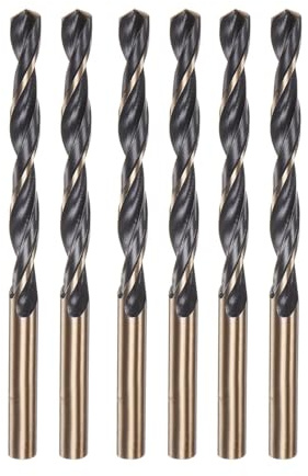 Misuyue 6 Stücke Metallbohrer Set, 6mm HSS Stahlbohrer Edelstahlbohrer, Professional Spiralbohrer für Metall, Aluminium, Hartplastik, Edelstahl, Holzbohrer