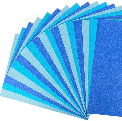 elthmpr Glitzer Papier Glitzerpapier zum Basteln Origami-Papier - 18 Blatt Buntes Papier A4 Origami Papier Bastelpapier 250g/m² Bastelpapier für Kinder, DIY Bastelprojekte Basteln, DIY Grußkarten