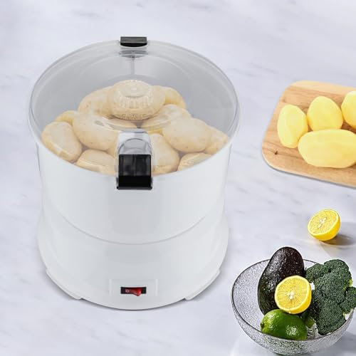 Kartoffelschälmaschine, Elektrischer Kartoffelschäler 85W, 0.8kg Kapazität, 25.5 * 27cm