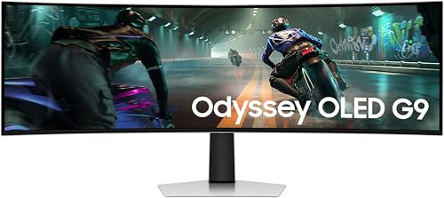 SAMSUNG Odyssey G9 G91SD, OLED, DQHD Super Ultra Wide Gaming Monitor, Bildwiederholrate 144 Hz & Reaktionszeit 0,03 ms (GTG)