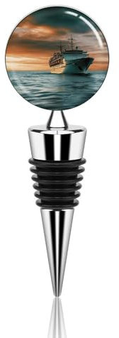 Cruise Ship Bottle Stopper Beverage Bottle Sealer Reusable Wine Stopper Personalised Champagne Stopper Unique Wine Bottle Corks Keep Fresh Suitable for Standard