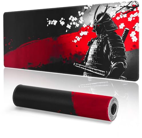 EFISH Tapis de Souris de Jeu Japonais XXL 800 x 300 mm Grand Tapis de Bureau Bords Cousus Imperméable Antidérapant pour PC, MacBook, Ordinateur Portable Améliore la précision et la Vitesse. (B17)
