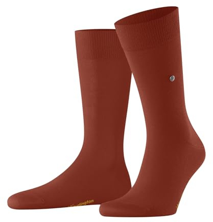Burlington herrstrumpor Lord M So bomull enfärgad 1 par, orange 8039, 40–46, Orange 8039, 40-46