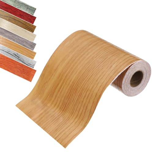 sourcing map Wood Grain Tape, 2 x 33Ft Self-Adhesive Wooden Grain Repair Tape Wood-Colored Tape Repair Patch for Wall Corner Table Door Baseboard Floor Sofa Furniture Home Decor(Light Yellow)