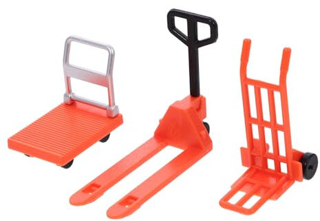 ERINGOGO Miniature Chariot Élévateur Et Transpalette Jouet Outils De Construction Miniatures Robustes Modèle Léger Et Pratique pour Garçon Fille Éducatif pour Scène De Jeu