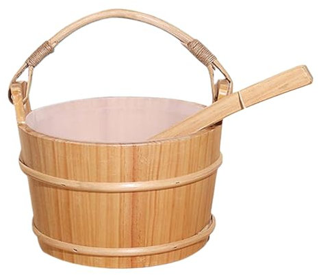 Seau de sauna, seau de sauna, seau à vapeur, seau de sauna en bois fait à la main, kit d'accessoires de spa portable, pour sauna à domicile, douche à vapeur et détente corporelle
