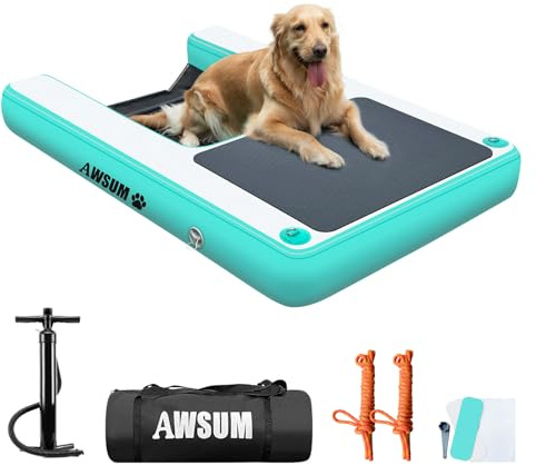 AWSUM 1.5M Aufblasbar Hunderampe Dog Ramp Aufblasbare Hunde Wasserrampe Hundeboot Rampe for dag Hund