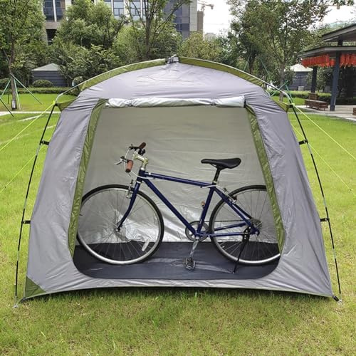 ZGYOZMNG Abri de Rangement pour vélos, Housse de vélo Pliable en Tissu Polyester 190T imperméable et argenté, pour Camping, Pique-niques et Sorties de pêche.