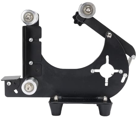 HEEPDD Angle Grinder Belt Sander Attachment, Iron Material, Tension Adjustable Knob, Pipe and Tube Polishing Tool for Woodworking