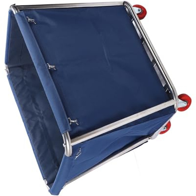 ZJchao Carro de Lavandería Comercial, Carro de Lavandería Comercial de 350 L Cesta de Con Ruedas Con una Capacidad de hasta 350 L Plegable para Transportar Varios Artículos, Incluida Ropa,