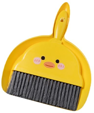 NDiyueAa Set Mini Scopa, Spazzatrice da Tavolo, Paletta e Spazzola Portatile, per Studenti Bambini, Strumento per la Pulizia di Piccoli Spazi, Materiale PET PP, Design Compatto