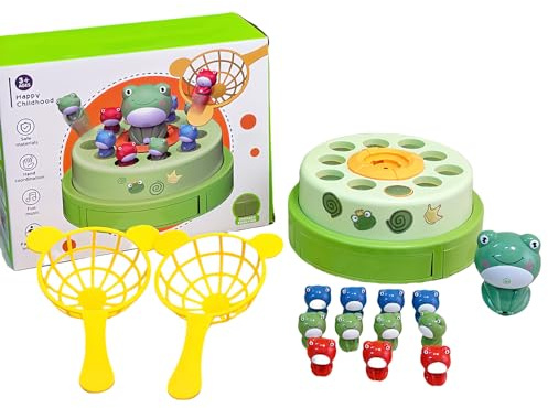 Gioco di salto di rana – Giocattolo musicale a Set di intrattenimento interattivo elettrico e luminoso | Dispositivo di gioco sonoro lampeggiante colorato per viaggio, casa, sala di classe, sal
