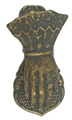 Kunsthandwerk/Briefbeschwerer in Form von Hand Hand Zange aus Messing antik Artigianato - Briefbeschwerer 1