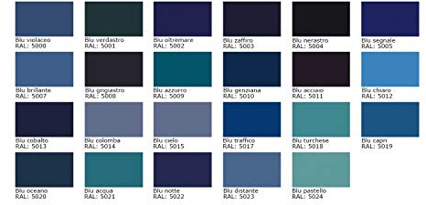 ZAMBOTTO VERNICI Smalto sintetico (FLATTING) satinato RAL per legno da interni ed esterni (2,5L, RAL 5000 BLU)